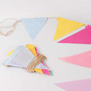 G Decor Colourful Hessian Bunting, 4 of 5