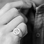 Personalised Sterling Silver Initials Signet Ring, thumbnail 5 of 5
