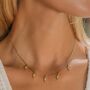 Medina Charm Gold Vermeil Blue Topaz Necklace, thumbnail 1 of 11