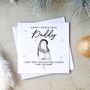 Penguin Daddy Christmas Card From Bump, thumbnail 1 of 3