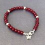 60th Birthday Garnet And Silver Beads Bracelet, thumbnail 2 of 6