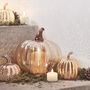 Amber Glass Pumpkin Decoration, thumbnail 4 of 6