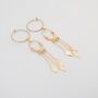 Ayra 18k Gold Plated Drop Earrings, thumbnail 3 of 7