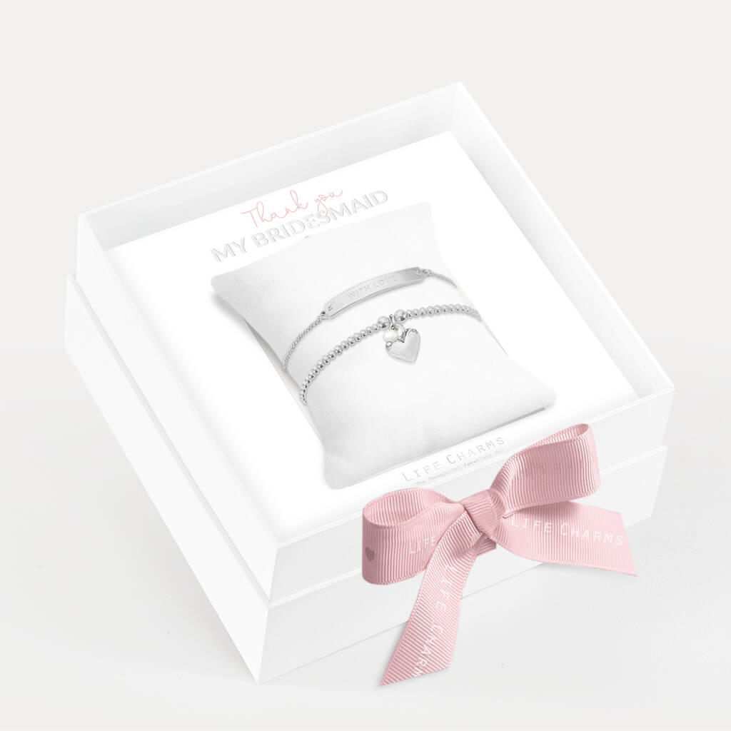 Occasions Gift Box Thank You Bridesmaid Bracelet Gift Set, 1 of 3