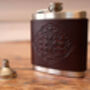 Hand Dyed Leather Flask 6oz, thumbnail 1 of 12