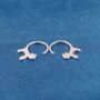 925 Sterling Silver Cat Hoop Earrings, thumbnail 5 of 7