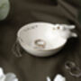 'Two For Joy' Lovebird Ceramic Trinket Bowl, thumbnail 1 of 7