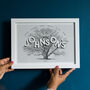 Personalised Vintage Graphic Family Tree, thumbnail 1 of 3
