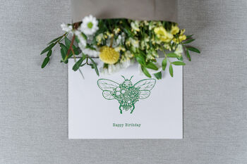 ‘Happy Birthday’ Fresh Flower And Card Letterbox Gift, 5 of 11