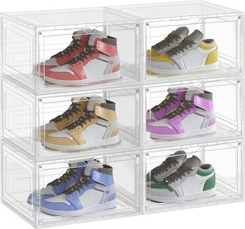 Stackable Shoe Boxes Set Of Six With Doors, 7 of 7