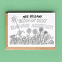 Personalised Bloomin' Best Colour In Card For Teacher, thumbnail 1 of 3
