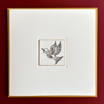 Personalised Hand Illustrated Peace Dove Christmas Card, 3 of 3