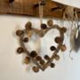 Natural Twig And Pinecone Heart Wreath, thumbnail 1 of 2