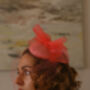 Coral Cocktail Hat 'Candace', thumbnail 3 of 10