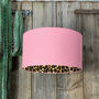 Leopard Print Silhouette Lampshades In Dirty Pink, thumbnail 1 of 10