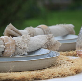 Mango Wood Napkin Rings Pair, 5 of 11