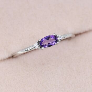 Natural Amethyst Ring In Sterling Silver, 3 of 11