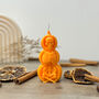 Orange Skeleton Pumpkin Halloween Candle Spooky Gifts, thumbnail 5 of 8