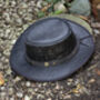Soft Distressed Foldable Leather Hat Unisex, thumbnail 3 of 11