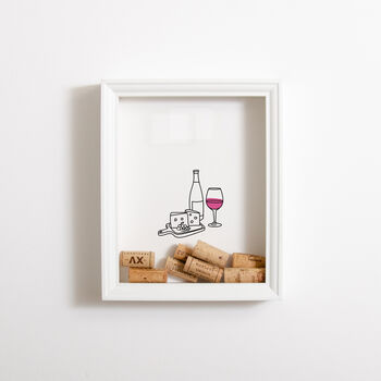 Personalised Cheese And Wine Cork Frame, 4 of 6