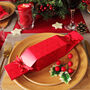 Six Reusable Eco Crackers 'Christmas Red' Design, thumbnail 1 of 8