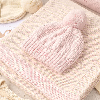 Luxury Baby Girl Pale Pink And Cream Knitted Gift Set, 6 of 12
