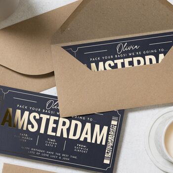 Personalised Amsterdam Trip Gift Voucher, 6 of 9