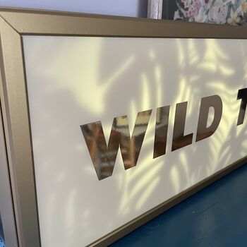 'Wild Thing' Hidden Leaves Lightbox Sign, 5 of 8