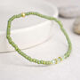 August Peridot Birthstone Beaded Bracelet, thumbnail 1 of 4