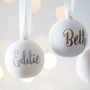Personalised Ceramic Glitter Bauble, thumbnail 2 of 5