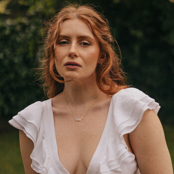 Gold Tone Clear Quartz Crystal Necklace, 6 of 8