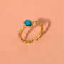 Teal Adjustable Ring Non Tarnish, thumbnail 3 of 5