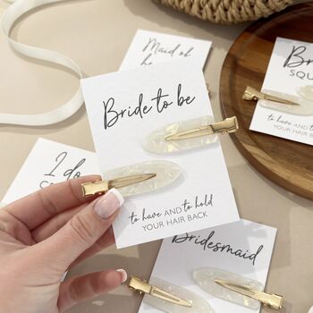 Hen Do Hair Pearl Clips Hen Party Favour, 3 of 7