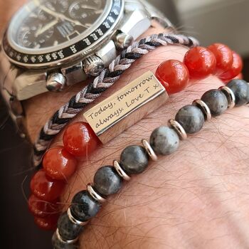 Men's Personalised Fire Sign Bead Bracelet, 2 of 6