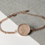1936 90th Birthday Farthing Coin Chain Bracelet, thumbnail 3 of 5