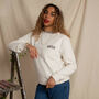 Embroidered Floral 'Bride' Sweatshirt, thumbnail 2 of 5