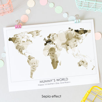 Personalised Mum's World Photo Gift Map, 9 of 12