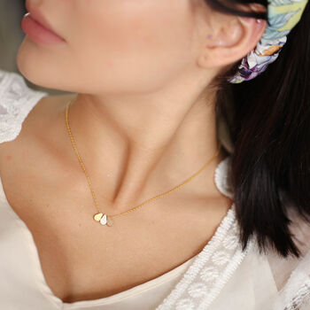Personalised Tri Teardrop Gold, Silver, Rose Gold Necklace, 2 of 9