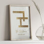 Personalised Family Name Print, Gold Word Tiles, thumbnail 2 of 9