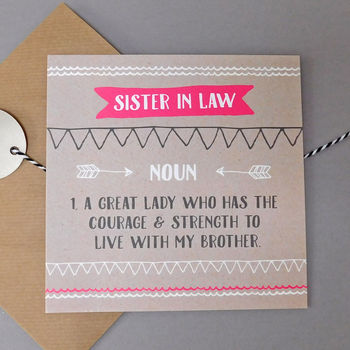 Funny Sister In Law Card, 2 of 2