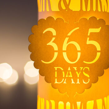 1st Anniversary 365 Days Personalised Lantern, 2 of 7