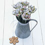 Vintage Fabric Grey Floral Roses Tag Jug Option, thumbnail 1 of 6