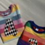 Circus Applique Initial/ Number Kids Rainbow Jumper, thumbnail 2 of 4