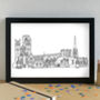 Durham Skyline Cityscape Art Print Unframed, thumbnail 2 of 6