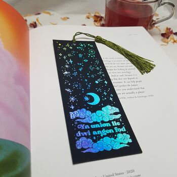 Welsh Cymraeg Holographic Astro Bookmark, 4 of 5