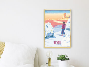 Trysil Ski Resort Norway Travel Poster Art Print, 3 of 8