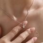 Sterling Silver Citrine Yellow Cz Bubble Pendant Necklace, thumbnail 5 of 12