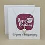 Boxed 60th Birthday Heart Necklace Card, thumbnail 1 of 3