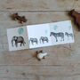 Elephant Family Concertina Keepsake Card, thumbnail 1 of 4