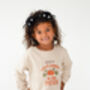 Child's Halloween 'Cutest Pumpkin' Embroidered Personalised Sweatshirt Jumper, thumbnail 3 of 10